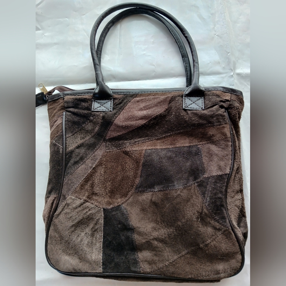 Brown Patchwork Purse - image 2